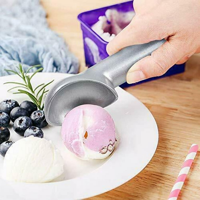 Aluminum Ice Cream Scoop, Thermal Handle, Non-Stick and Easy to Use, Simple One Piece Aluminum Design Easy Release, 3 Pieces