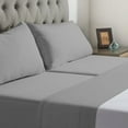 thumbnail image 2 of Flex Top King Sheets for Adjustable Beds- 100% Microfiber,Light Grey, 34" Top Split,Fit Upto 16 Inch Deep, 2 of 5