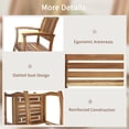thumbnail image 4 of Zimtown Acacia Wood Rocking Chair for Outdoor and Indoor, Wooden Rocker w/ Cushion for Patio Garden Deck Poolside, Teak Color, 4 of 9