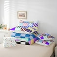 thumbnail image 6 of Manfei Cute Flowers 7-Piece Twin Bedding Sets,Classic Geometric Checkered Bedding Comforter Set,Colorful Plaid Grid Sheet Sets For Girls Kids,Ultra Soft Home Decor Reversible, 6 of 8