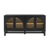 Better Homes & Gardens Juliet Arch TV Stand for TVs up to 65", Black Wood Finish - Walmart.com