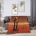 thumbnail image 6 of DouZhe Ultra-Soft Micro Fleece Lightweight Flannel Bed Blanket, Fantasy Cyborg Robot Print Cozy Warm Throw Blankets, 50"x40", 6 of 7