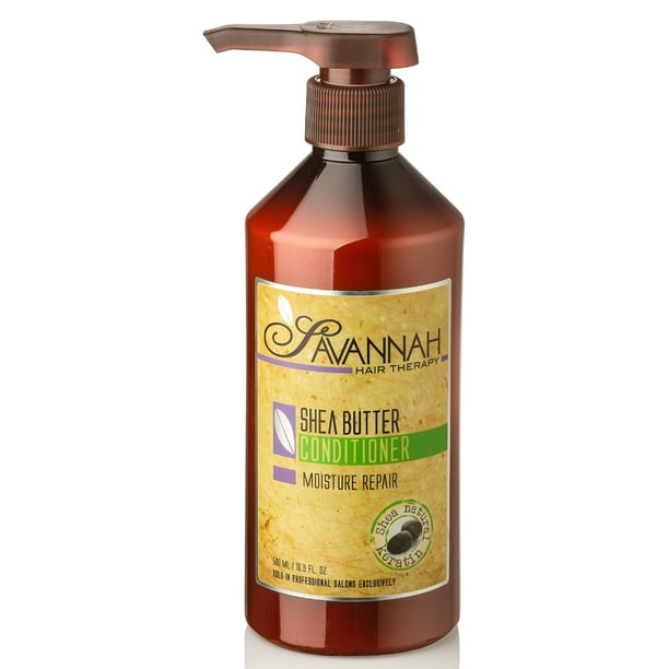 Savannah Hair Therapy Acondicionador sin sulfato Acondicionador para mujeres Acondicionador para cabello rizado Acondicionador para cabello natural Acondicionador humectante de karité 16,9 oz (500 ml)