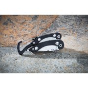 8-in-1 Multifunctional Knife Pliers - Compact Emergency Outdoor Equipment with Blade & Tools for Camping Hiking Portable Utility Gear, Black