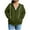 Army Green, variant on Otntypg Plus Size Womens Athletic Hoodie Jackets Trendy Fall Long Sleeve Full Zip up Track Sweatshirts Tops Loose Oversized Baggy Outwear Coat with Pockets Dark Gray XXL