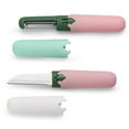 thumbnail image 4 of 2 In 1 Fruit And Vegetable Peeler Multi Function Small Portable Stainless Pocket Design For Paring And Easy Cutting For Travel Outdoor Camping Kitchen,Double-Ended Knife*1 Handle + Color Box*1, 4 of 4