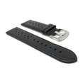 thumbnail image 3 of 22mm GT Rally Perforrated, Vented Racer Leather Watch Strap Band, Stainless Steel Buckle, 3 of 8