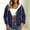 Navy, variant on IUYRTFE Women's Polka Dot Zip Up Hoodie with Pockets Drawstring Long Sleeve Casual Jacket