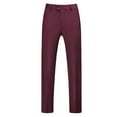 thumbnail image 1 of Zszcpp Work Pants Men Classic Veneer Crease Flat Faddish Comfy Solid Straight Leg Trousers Casual Trouser, 1 of 2
