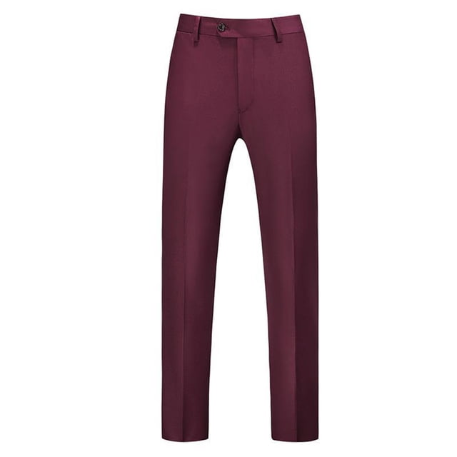 Zszcpp Work Pants Men Classic Veneer Crease Flat Faddish Comfy Solid Straight Leg Trousers Casual Trouser