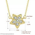 thumbnail image 3 of QQTDFG Yellow Gold Plated Necklace Pendant Star Zirconia 20 Inches 1MM Lobster B175-default, 3 of 7