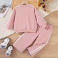 thumbnail image 5 of NOLDARES Baby Boy Waffle Clothes Fall Winter Long Sleeve Sweatshirt with Pants Set Toddler Cute Truck Embroidery Outfits Size:3-4 Y,Pink, 5 of 8
