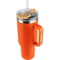 thumbnail image 3 of Drinco 40oz 30oz Tumbler with Handle Vacuum Insulated Stainless Steel-40oz Pumpkin, 3 of 5