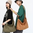 thumbnail image 2 of Japanese and Korean Simple Women's Bags, Lazy Style Literary Washed Canvas Bags, Large-capacity Messenger Bags, Student Shoulder Bags, Casual Shopping Bags, 2 of 9