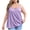 Purple, variant on Gifts Dianli PJs Loungewear Plus Size Built In Chest Cushion Suspender Pajama Set Wireless Support Loose Fit Breathable Fabric Elastic Waist Comfortable Homewear Sleepwear Nightwear