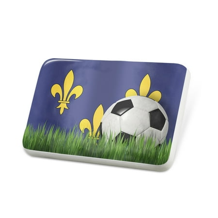 Porcelein Pin Soccer Team Flag Ile-de-France region France Lapel Badge – NEONBLOND