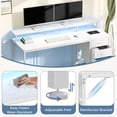 thumbnail image 6 of CONCETTA 40 Inch Computer Gaming Desk with 4 Drawers, Power Outlets and LED Lights for Home Small Spaces, White, 6 of 8