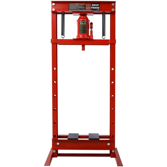 Pinypikaka Hydraulic Shop Press 20 Ton With Adjustable Working Table H-Frame Garage Press