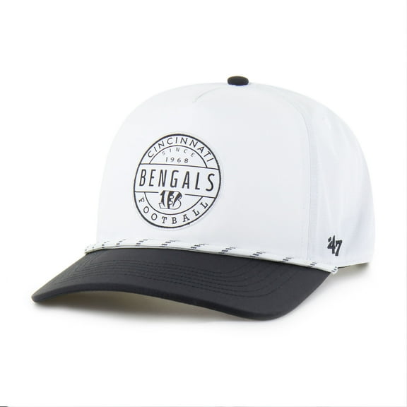 Men's '47 White/Black Cincinnati Bengals Suburbia Hitch Two-Tone Adjustable Hat
