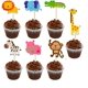 thumbnail image 3 of Juego de decoraciones de cumpleaños para niños, suministros para fiestas con temática de jungla, globos de animales, kit de pancartas de cumpleaños, 3 of 3