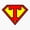 1pcs, variant on Letter T Super Initial Typography Sticker