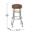 thumbnail image 5 of Emma + Oliver Weathered Brown Swivel Seat Double Ring Bar Stool, 5 of 9