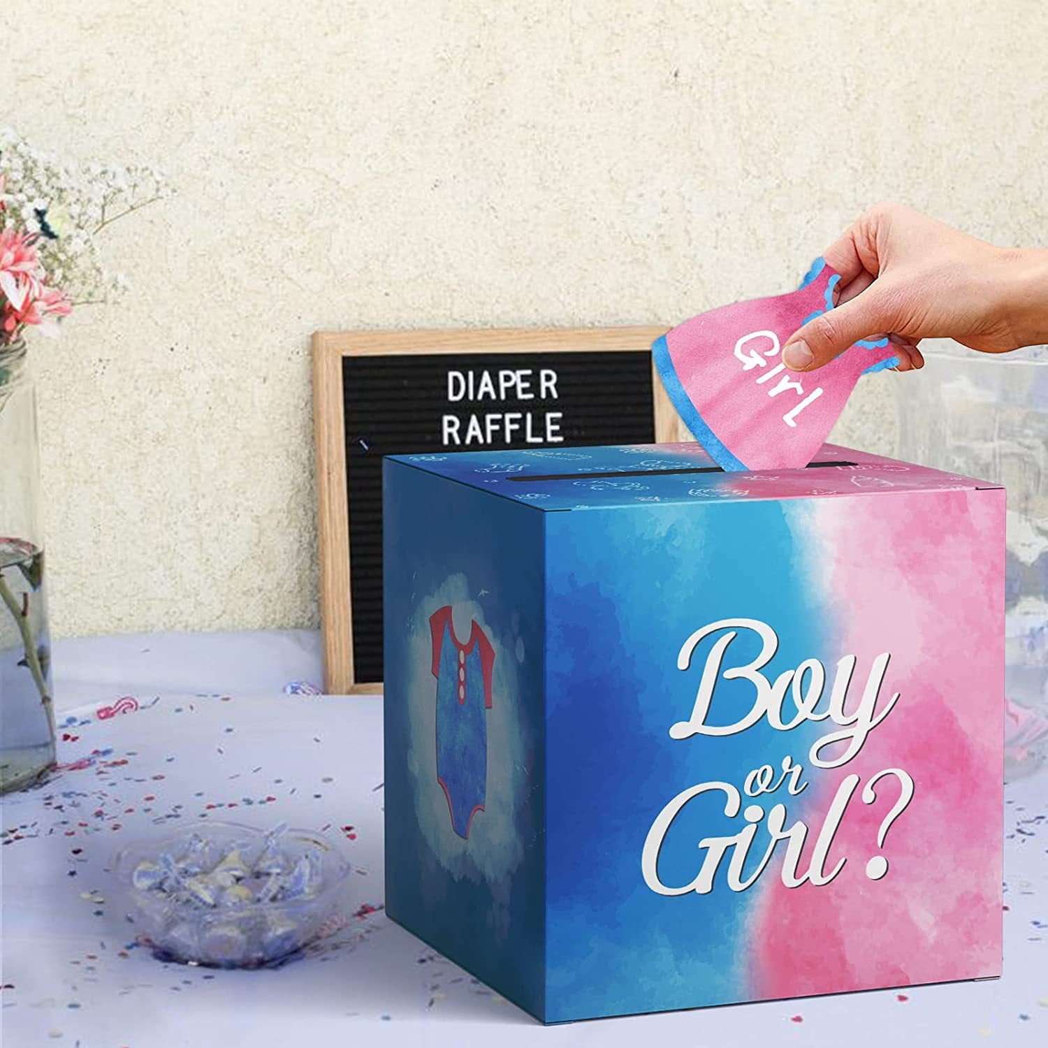 Baby Gender Reveal Ballot Box Gender Voting Game For Boys And Girls Baby Shower Games Party Decorations