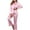 Pink, variant on FAIWAD Silk Pajamas for Women Set Long Sleeve Button Down Sleepwear Comfy Loungewear Pjs Outfits