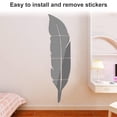 thumbnail image 4 of Plume 3D Mirror Wall Sticker Home Decor Living Room Bedroom Art Acrylic Sticker Mural Wall Decoration Waterproof Sticker  1#, 4 of 9