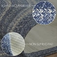 thumbnail image 6 of VHC Brands Great Falls Blue Rug Hall Runner with PVC Pad, Jute Blend, Oval, Blue White, 22x72 inches, 6 of 6