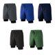 thumbnail image 2 of Pantalones cortos deportivos 2 en 1 para hombre, pantalones cortos elásticos, transpirables, de balo Abody Gris/XX-grande, 2 of 7