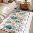 thumbnail image 4 of Area Rugs for Living Room Bedroom, Vintage Beach Coastal 4'x6' Rug Washable Carpet Runner Indoor Outdoor, Nautical Shell Starfish Coral Summer Non Slip Accent Floor Mats Rug for Kitchen, Office, 4 of 8