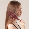 thumbnail image 2 of Red Christmas Snowflake Pattern Hair Brush,Girls Detangling Hair Brush,Glide Through Tangles with Ease for Wet & Dry Hair,8.8"X2.8", 2 of 7