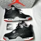 thumbnail image 3 of Ni - ke Size 5.5 - Ni - ke Air Jordan 4 Retro GS Bred Reimagined Men's Shoes, 3 of 5