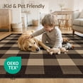 thumbnail image 4 of ODIKA 3'x5' Washable Area Rug Plaid Buffalo Check With Rustic Tartan Stripe Farmhouse Motif for Hallway, Laundry Room, Non-Slip, Flatweave, Easy Care, 4 of 5