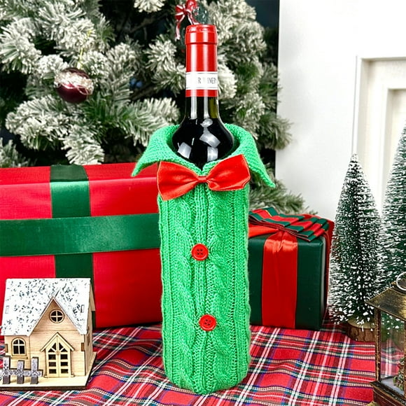 Wine Bottle Set Christmas Decorations Velvet Wine Bottle Bag Christmas Wine Set Restaurant Dress Up