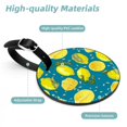 thumbnail image 4 of 2Pcs Leather Round Lemon Cruise Luggage Tag with Privacy Cover and Name ID Tag - Suitable for Travel Handbags Backpacks School Bags Luggage Tags, 4 of 7