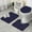 Dark Blue Star, variant on Black White Gothic Moon Flower Leaf Pattern Bathroom Rugs Sets 3 Piece,Toilet Cover Set,Absorbent Non Slip Bathroom Mats Sets with U-Shaped Contour Rug Toilet Rug Set