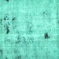 thumbnail image 1 of Ahgly Company Indoor Square Solid Turquoise Blue Modern Area Rugs, 5' Square, 1 of 4
