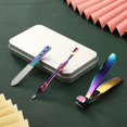 3 Pcs Nail Clipper Nail File Cuticle Pushers Stainless Steel Toenail