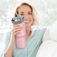 thumbnail image 5 of 30oz Christian Tumbler with Handle & Flip Straw Lid - Stainless Steel Vacuum Insulated, Leak Proof Travel Mug - Inspirational Religious Gifts for Women (Christmas, Mother''s Day), 5 of 5