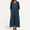 Navy, variant on YHAJDS Women's Fall Winter Casual dress,Women's Dresses Solid Color Casual Dress Long Sleeve V-neck Loose Fitted Daily Casual Dress With Sleeves