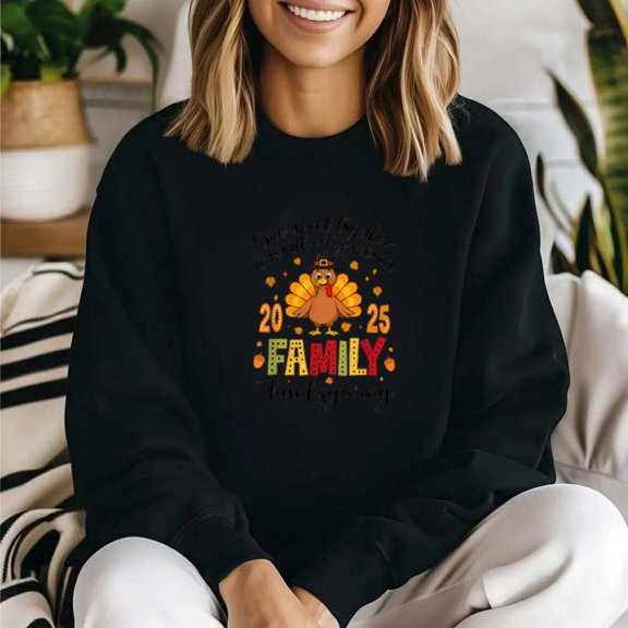 Family Thanksgiving 2025 Holiday Matching Autumn Celebration Retro Sweatshirt, for men & women, up to size 5XL.