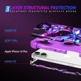thumbnail image 4 of Casetego for iPhone 16 Plus Case,Glow in The Dark Three Layer Heavy Duty Shockproof Full Body Protection Hard Plastic Bumper+Soft Silicone Protective Case,Purple Butterfly, 4 of 7