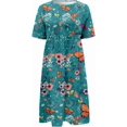 thumbnail image 5 of Robes de Printemps pour Femmes Décontractées Manches 3/4 Longue Robe Évasée Basique Plage Vacances Travail Maxi Robe 2025, 5 of 5