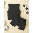 thumbnail image 3 of Bagilaanoe 2pcs Newborn Baby Boys Short Pants Set Striped Print Sleeveless Tank Tops + Shorts 6M 12M 18M 24M Infant Casual Summer Outfits, 3 of 9