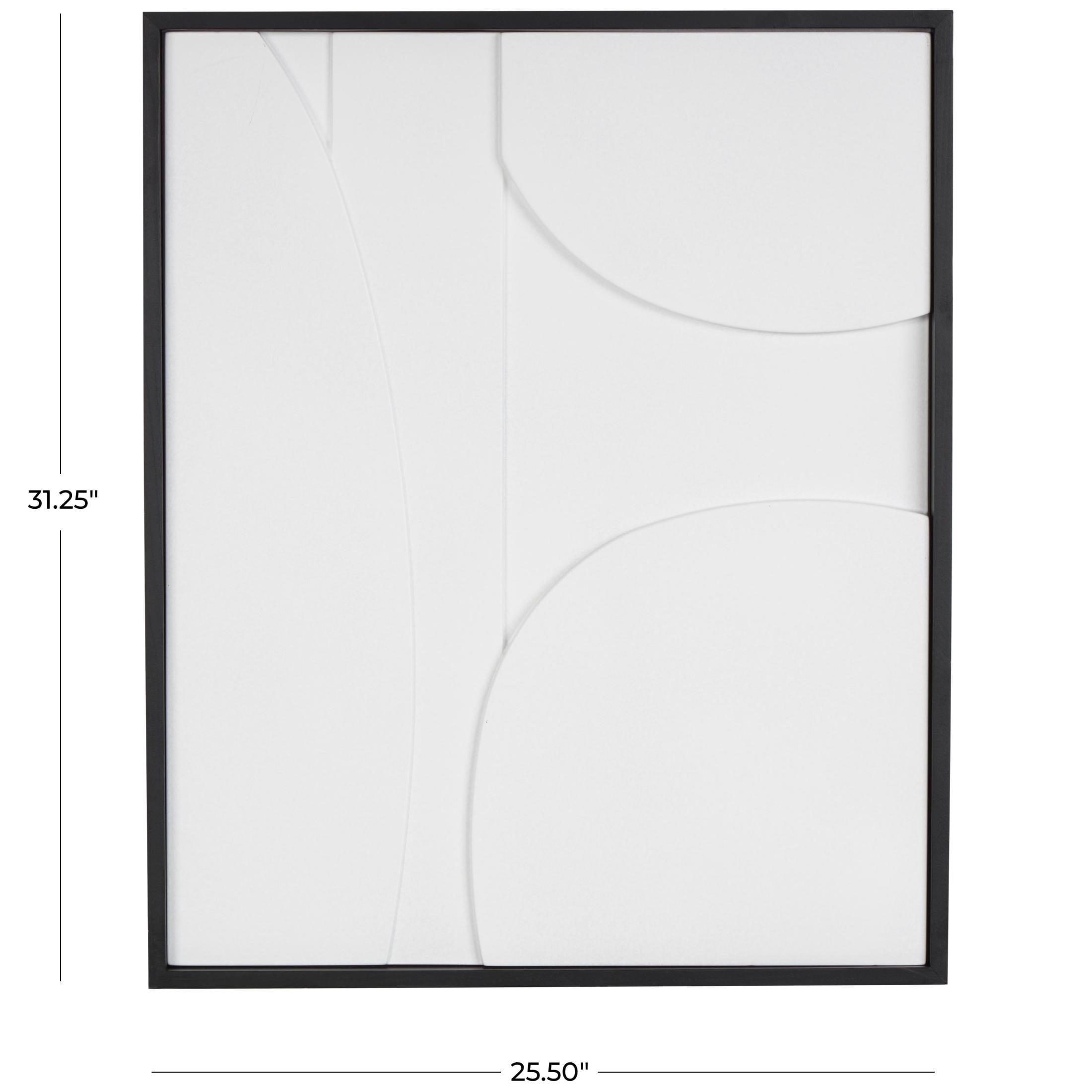 26" x 31" Geometric Framed Wall Art with Black Wooden Frame, by DecMode