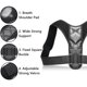 thumbnail image 3 of Corrector De Postura Corrector PU Back Brace Protable Elástico para Home Office Supplies Black Ndcxsfigh Para Estrenar, 3 of 8