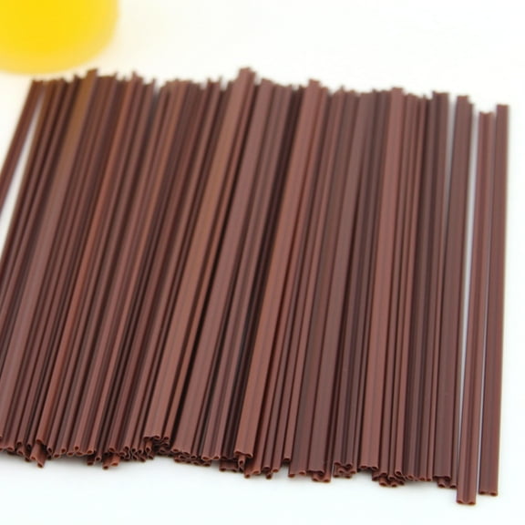 50 Pieces Two Holes Coffee Stirrer Straw, Happon Disposable Plastic Coffee Stir Sticks for Coffee Bars, Restaurants, Office, Indoor, Outdoor