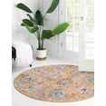 thumbnail image 3 of Rugs.com Lola Collection Rug – 7 Ft Round Yellow Medium Rug Perfect For Kitchens, Dining Rooms, 3 of 9